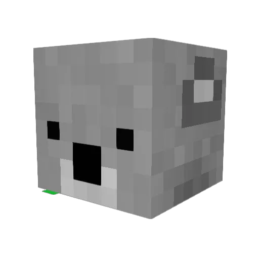 NinjaMixer Minecraft avatar head, 3D render