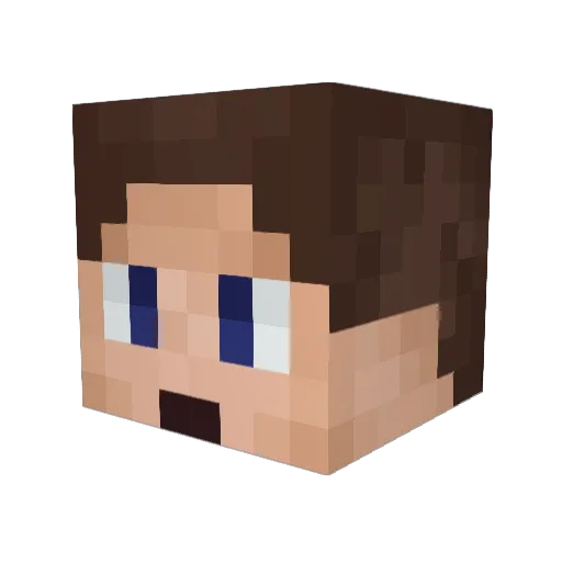 NinjaNeb1 Minecraft avatar head, 3D render