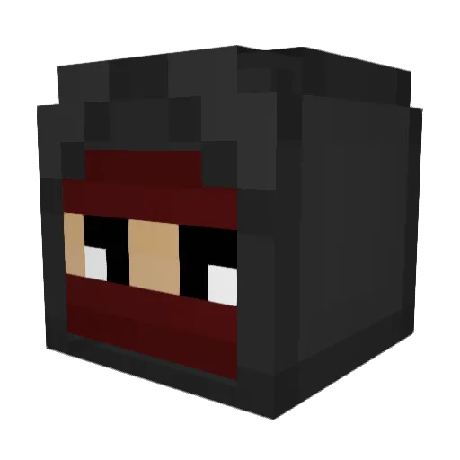 NinjaNikers Minecraft avatar head, 3D render