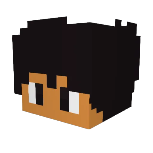 NinjaPlay Minecraft avatar head, 3D render