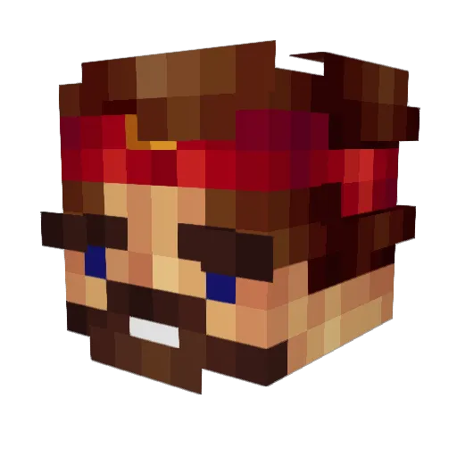 NinjaPlez Minecraft avatar head, 3D render