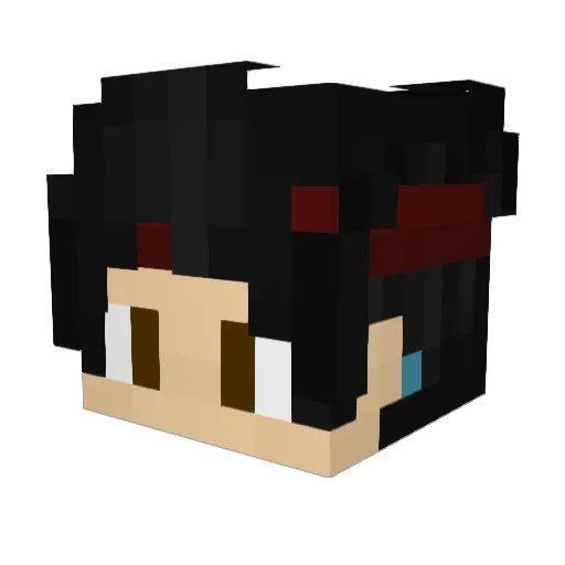 NinjaRaiser Minecraft avatar head, 3D render