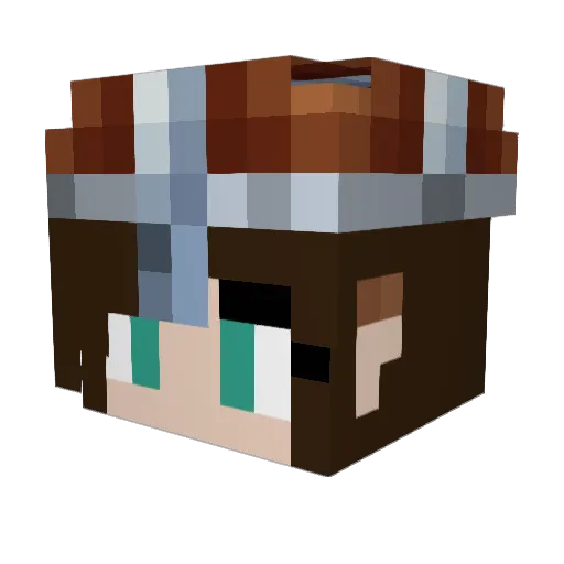 NinjaSkittlee Minecraft avatar head, 3D render
