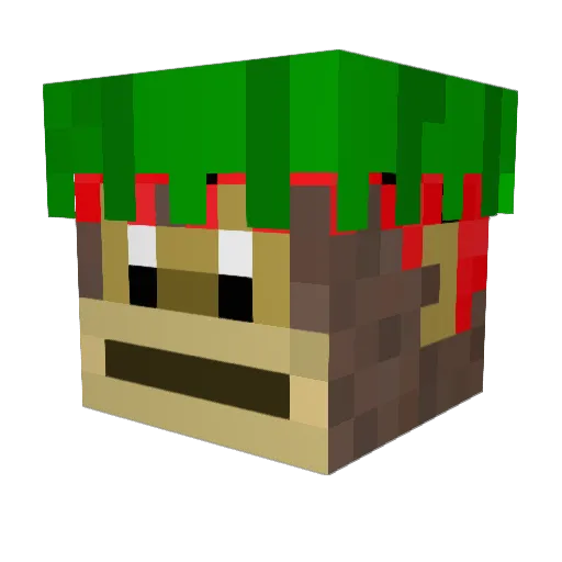 NinjaSliver Minecraft avatar head, 3D render