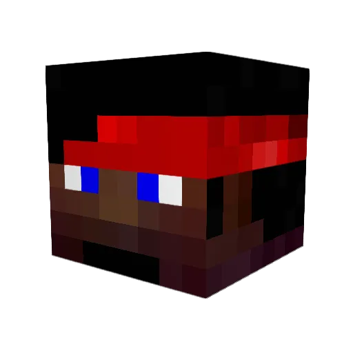 NinjaTakisha Minecraft avatar head, 3D render