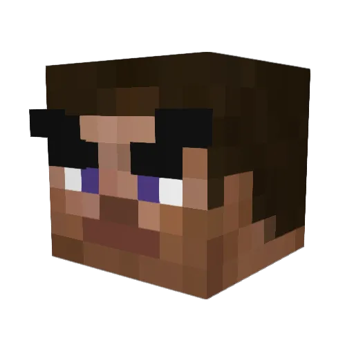 NinjaVAPING Minecraft avatar head, 3D render