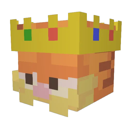 NinjaWaterCat Minecraft avatar head, 3D render