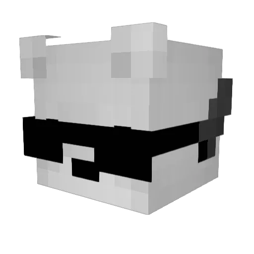 NinjaWiki Minecraft avatar head, 3D render