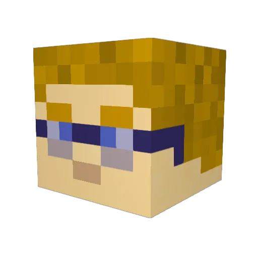 NinjaZ_21 Minecraft avatar head, 3D render