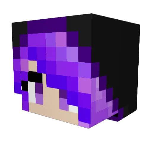 Ninja_Abby Minecraft avatar head, 3D render