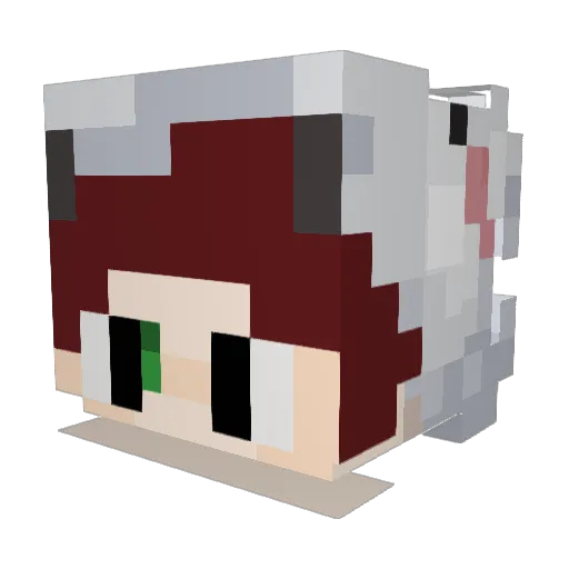 Ninja_HG Minecraft avatar head, 3D render