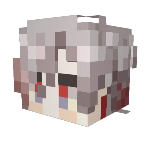 Ninja_Ichiru Minecraft avatar head, 3D render