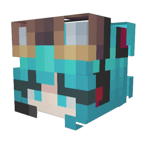 Ninja_Luis Minecraft avatar head, 3D render