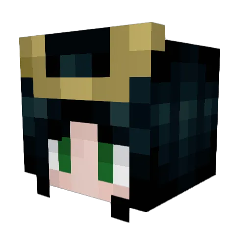 Ninja_Mel Minecraft avatar head, 3D render