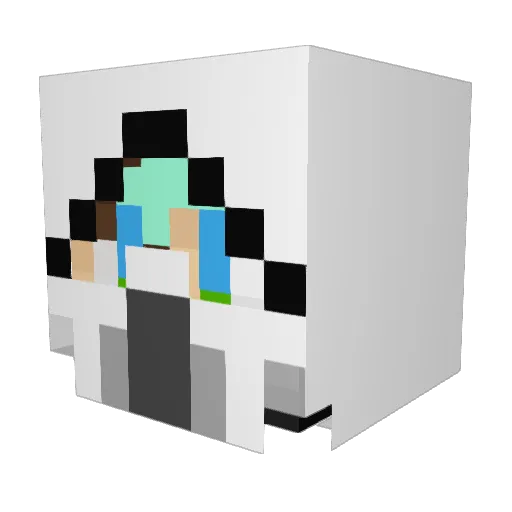 Ninja_Pixel Minecraft avatar head, 3D render