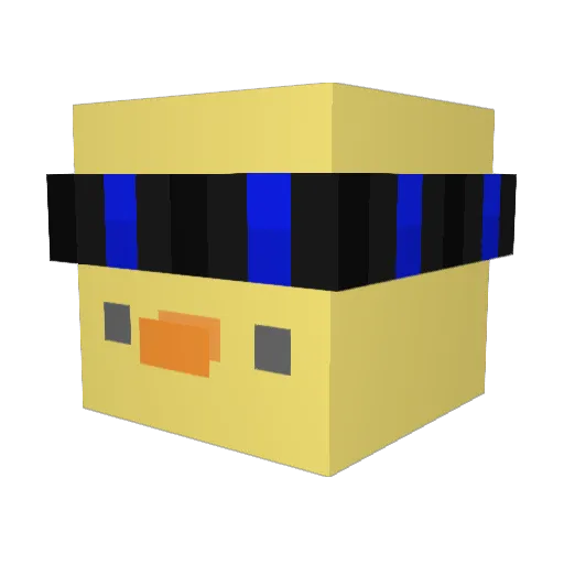 Ninja_duckI Minecraft avatar head, 3D render