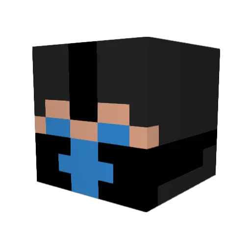 Ninja_scit Minecraft avatar head, 3D render