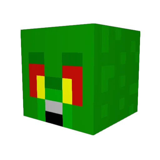 Ninjaa2o Minecraft avatar head, 3D render