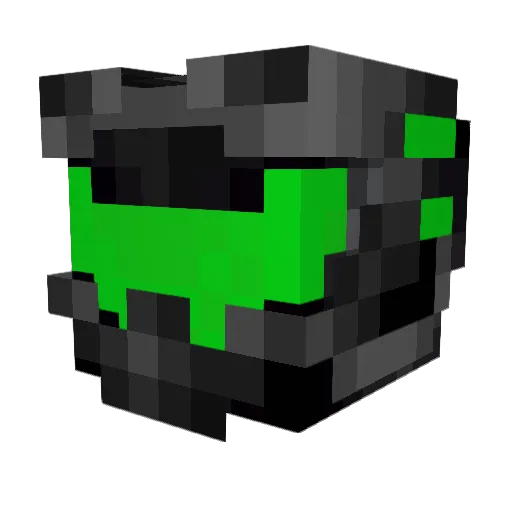 Ninjabord Minecraft avatar head, 3D render