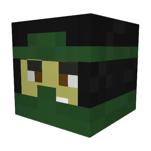Ninjacraft647 Minecraft avatar head, 3D render