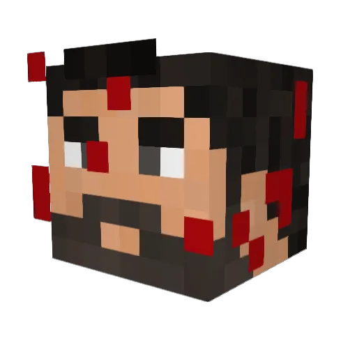 Ninjagen Minecraft avatar head, 3D render