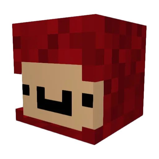 NinjagirI Minecraft avatar head, 3D render