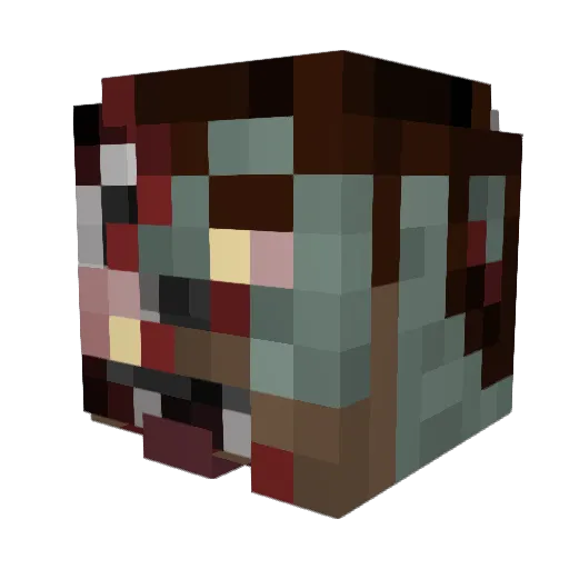 Ninjagolightning Minecraft avatar head, 3D render