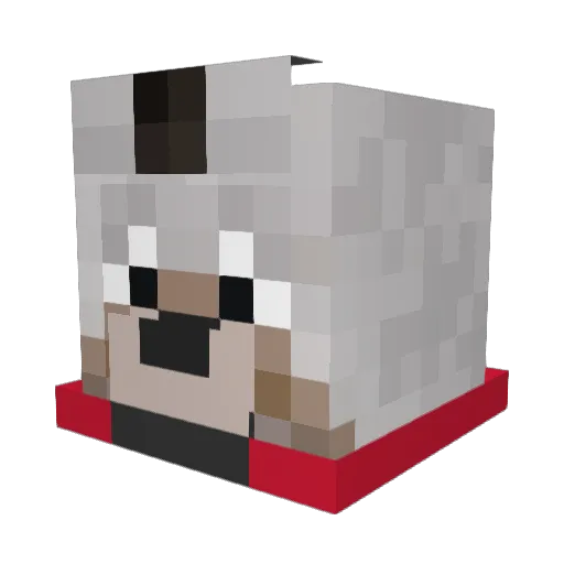 Ninjajdog Minecraft avatar head, 3D render