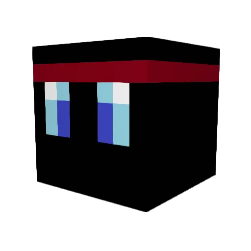 Ninjamare Minecraft avatar head, 3D render