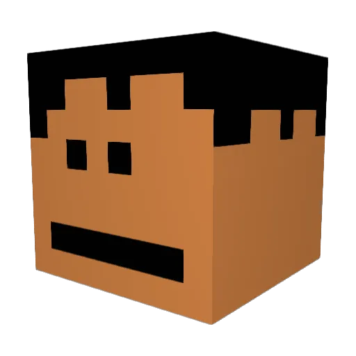 Ninjamasterlaste Minecraft avatar head, 3D render