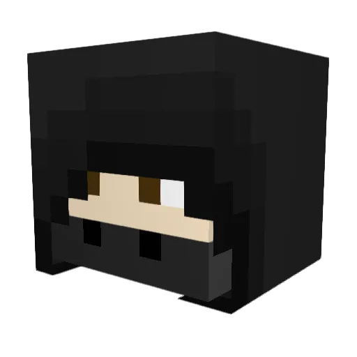 Ninjarion Minecraft avatar head, 3D render