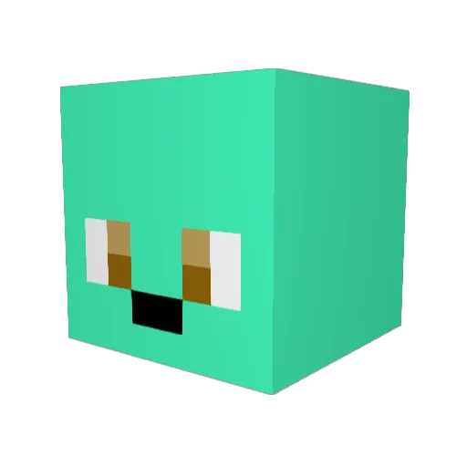 Ninjaruz Minecraft avatar head, 3D render