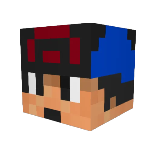 NinjasFear Minecraft avatar head, 3D render