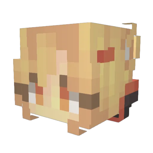 Ninjasugoi Minecraft avatar head, 3D render