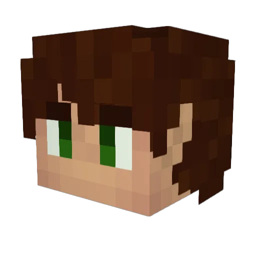 NinjaxHD Minecraft avatar head, 3D render