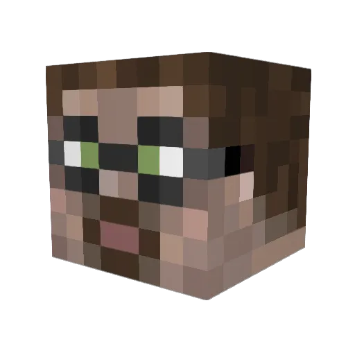 Ninjew1 Minecraft avatar head, 3D render