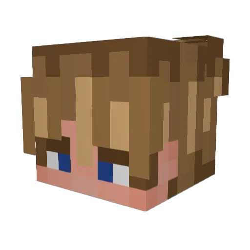 NinjiLukas Minecraft avatar head, 3D render