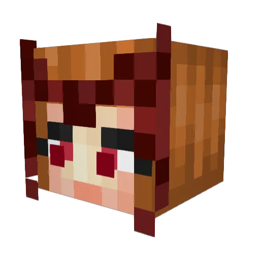 Ninjini12606 Minecraft avatar head, 3D render