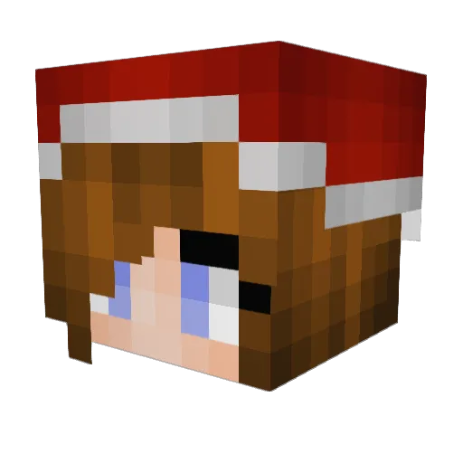 Ninjini Minecraft avatar head, 3D render