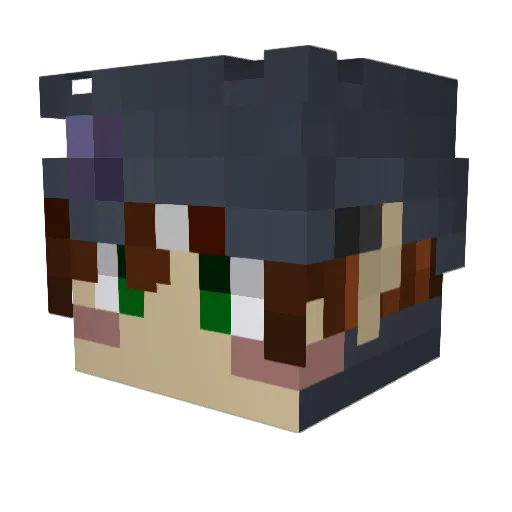 NinjoukLeRetour Minecraft avatar head, 3D render