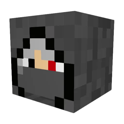 Ninjuar Minecraft avatar head, 3D render