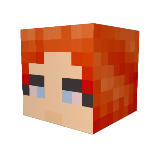 Ninjula Minecraft avatar head, 3D render
