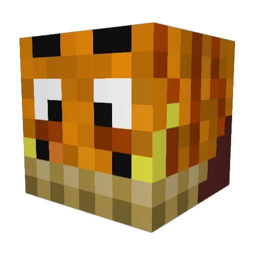 Ninjuss Minecraft avatar head, 3D render