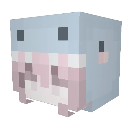 Ninkkk Minecraft avatar head, 3D render