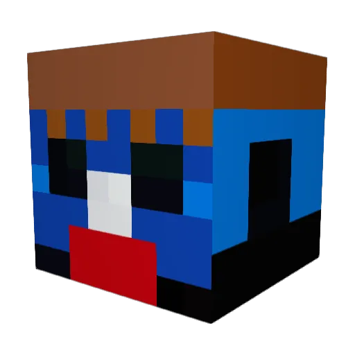 Ninkola Minecraft avatar head, 3D render