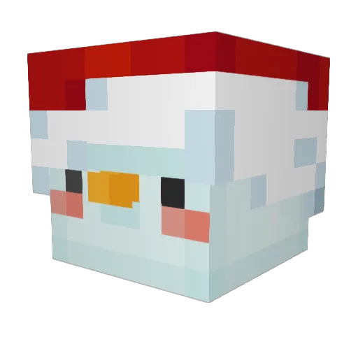 Ninline Minecraft avatar head, 3D render