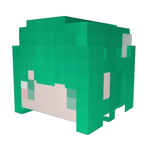 NinnaChen Minecraft avatar head, 3D render