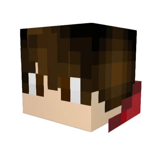 NinniJ Minecraft avatar head, 3D render