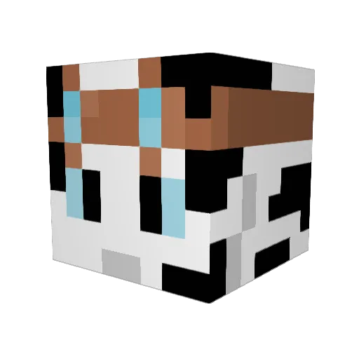 Ninniane Minecraft avatar head, 3D render