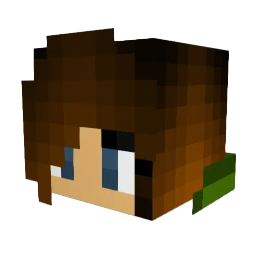 Ninnichen Minecraft avatar head, 3D render